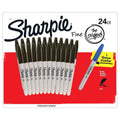 Boite de 24 Marqueurs Sharpie Pointe Fine Pointe Noire Plus 1 Marqueur Bleu