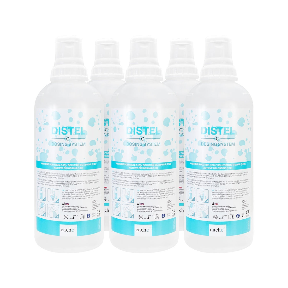 Bouteilles Vides Système de Dosage Distel (6x 1L)