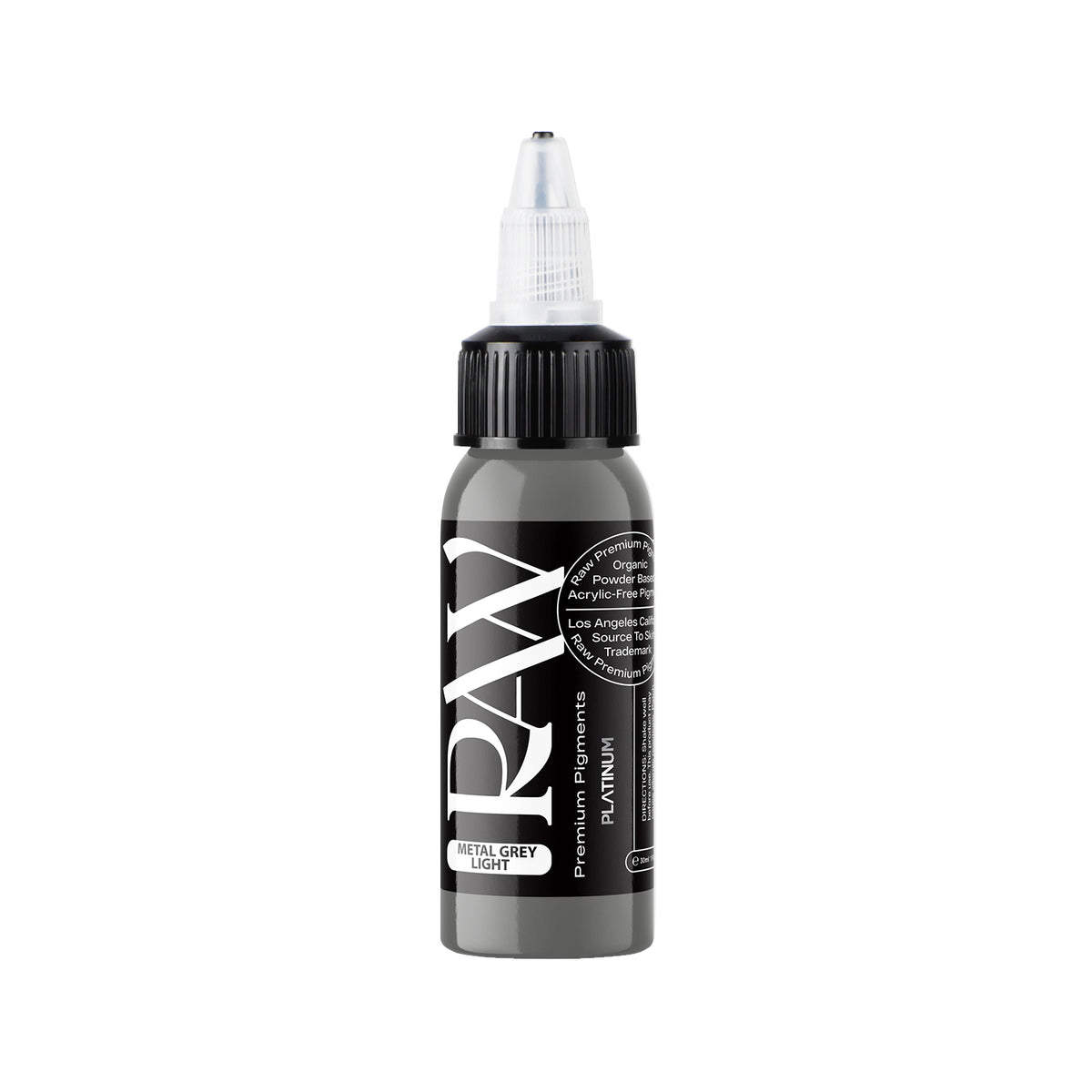 Encre de Tatouage Raw Pigments Platinum - Metal Grey Light - 30 ml