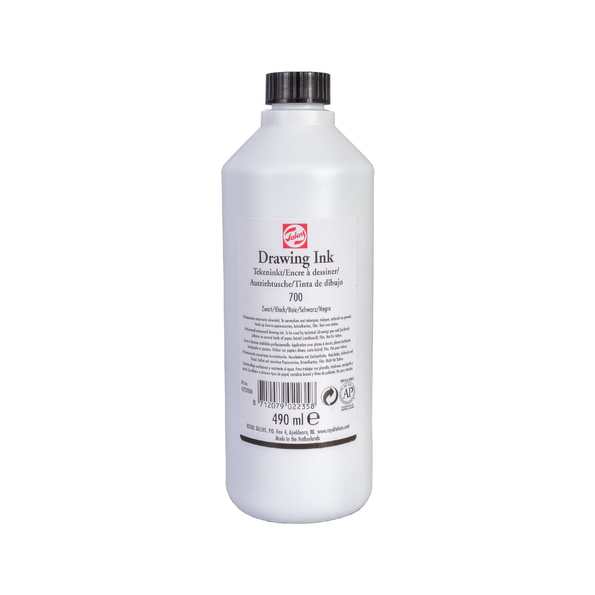 Encre à dessin noire Talens (490ml)
